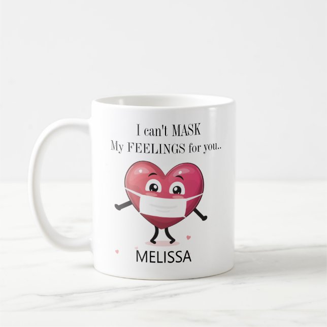Personalised Valentine's Day Pandemic Name Coffee Mug (Left)