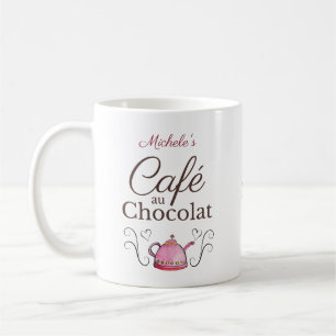Personalised Valentine's Day Paris Cafe Chocolate Coffee Mug