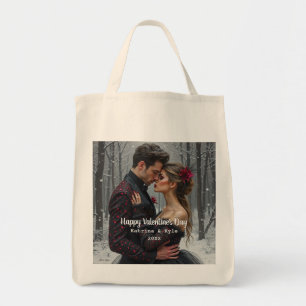 Personalised Valentine's Day Photo & Name Tote Bag
