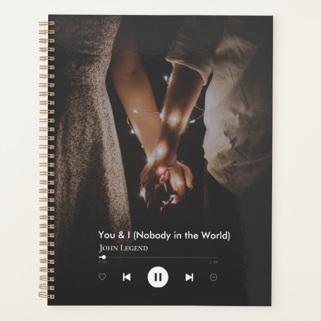  Personalised Valentine's Day Song Couple Photo  Planner (Front)