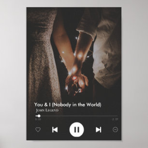 Personalised Valentine's Day Song Couple Photo Poster