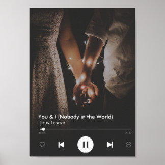  Personalised Valentine's Day Song Couple Photo  Poster