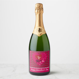Personalised Valentine's Day Sparkling Wine Label
