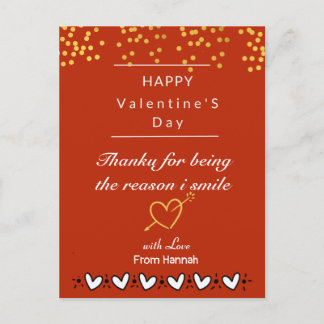 personalised valentine's day thank you card