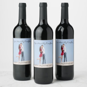 Personalised  Valentine's Day Wine Bottle Label