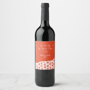 Personalised Valentine's Day Wine Label, Label