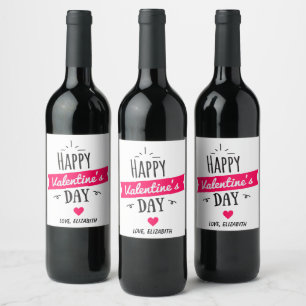 Personalised Valentine's Day Wine Label, Wine Label