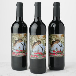 Personalised Valentine's Day Wine Label, Wine Label