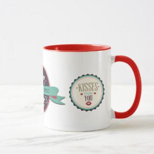 Personalised Valentine's Kisses For You I Love You Mug