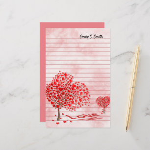 Personalised Valentines Love Hearts Stationery