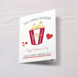 Personalised Valentine's Popcorn Love Card