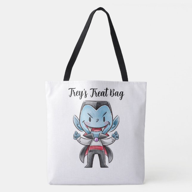 Personalised Vampire Treat Tote Bag (Front)