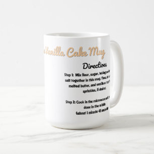 Personalised Vanilla Cake Recipe Mug