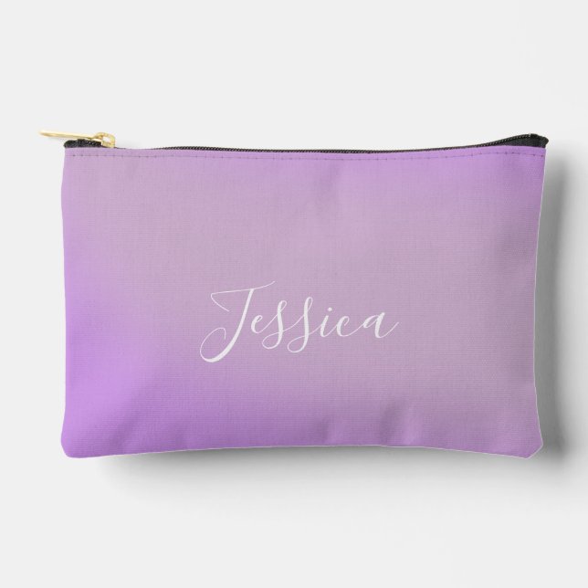 Personalised variegated pink accessory pouch (Front)