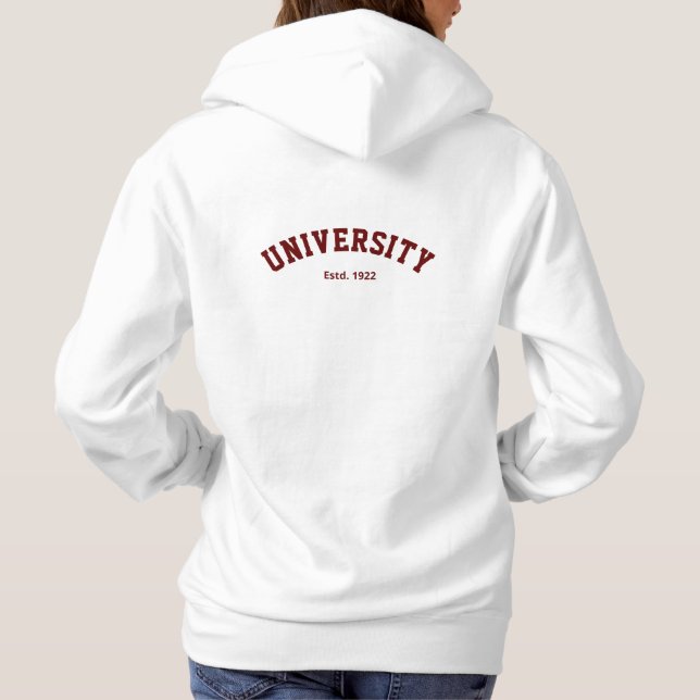 Personalised Varsity Hoodie (Back)