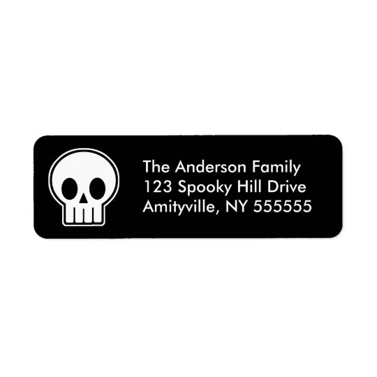 Personalised Vector Skull Return Address Labels