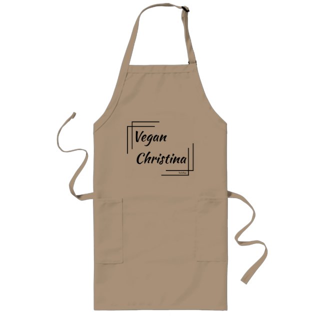 Personalised Vegan Apron with Simple Basic Design (Front)
