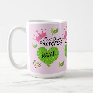 Personalised Vegan Princess Mug - Custom vegan mug
