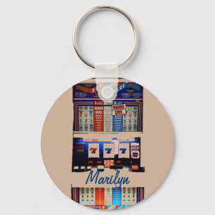 Personalised Vegas Style Slot Machine Key Ring