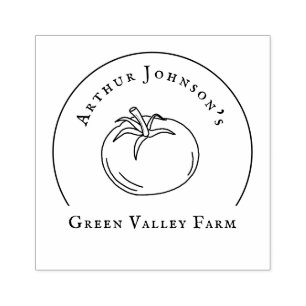 Personalised Vegetable Farm  Rubber Stamp