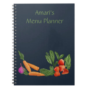 Personalised Vegetable Garden notebook blue