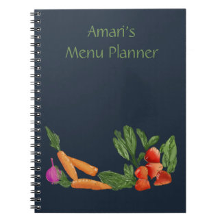 Personalised Vegetable Garden notebook blue