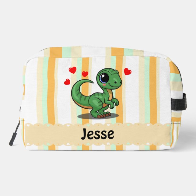 Personalised Velociraptor Dinosaur Pencil Pouch (Back)