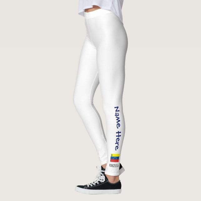 Personalised Venezuela Flag Leggings (Left)
