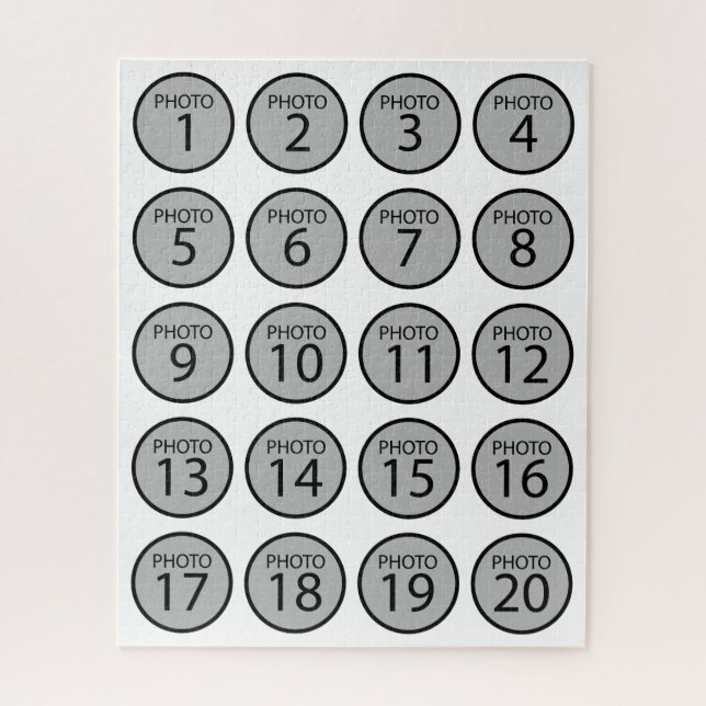 Personalised vertical 20 PHOTO COLLAGE Jigsaw Puzzle (Vertical)