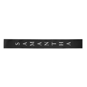 Personalised Vertical Name Satin Ribbon