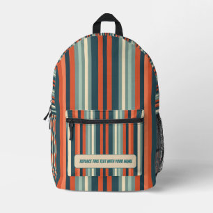 Personalised Vertical Stripe Backpack