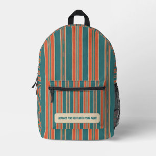 Personalised Vertical Stripe Backpack