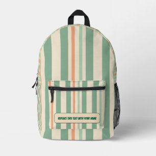 Personalised Vertical Stripe Backpack