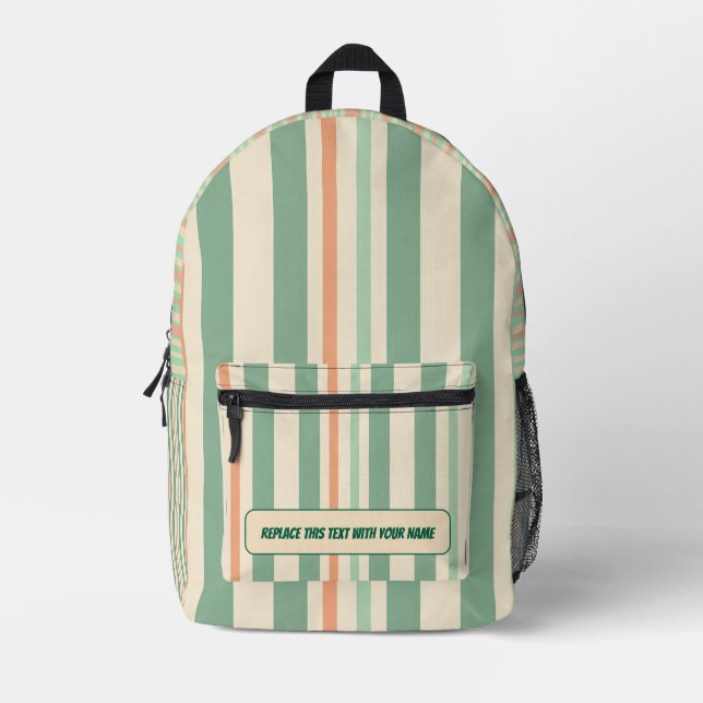 Personalised Vertical Stripe Backpack (Front)