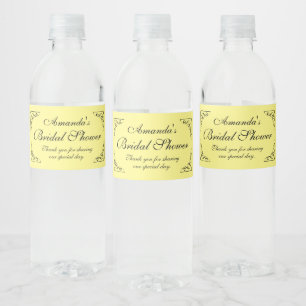 Personalised very elegant bridal shower party water bottle label
