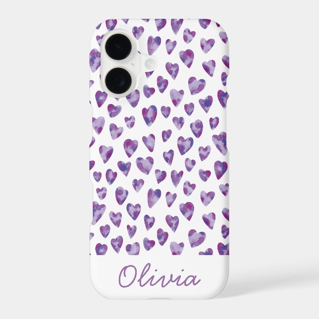 Personalised Very Peri Valentine Heart Case-Mate i (Back)