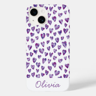 Personalised Very Peri Valentine Heart Case-Mate i iPhone 14 Case