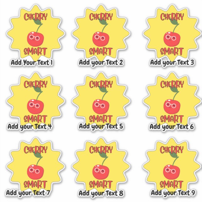 Personalised Very Smart Fun Teacher Reward Sticker (Front)