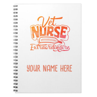 Personalised Vet Nurse Extraordinaire Planner Notebook
