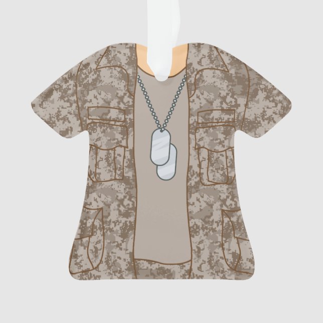 Personalised Veteran Military Soldier Ornament (Front)