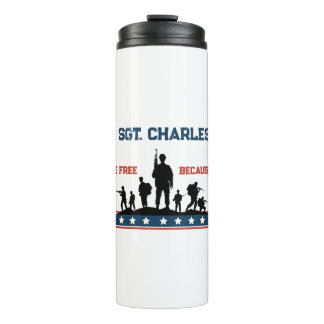 Personalised Veterans Day | Custom Name Military Thermal Tumbler