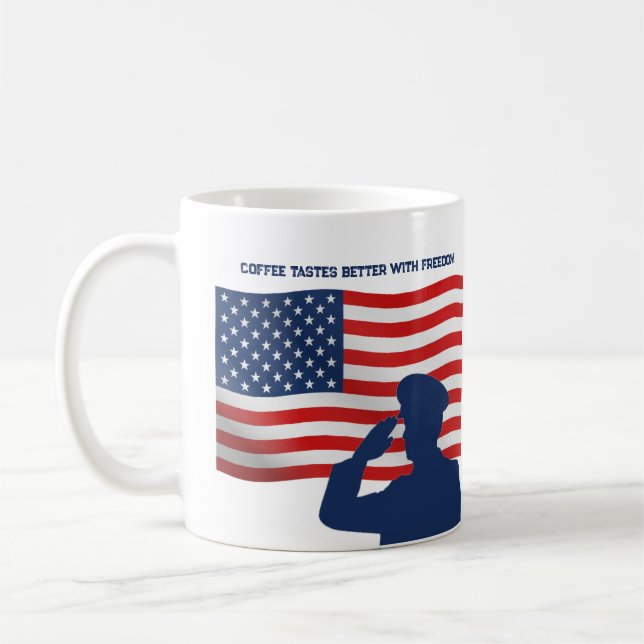 Personalised Veterans Day Mug Custom Name Military (Left)