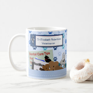 Personalised Veterinary Design In Light Blue Coffee Mug