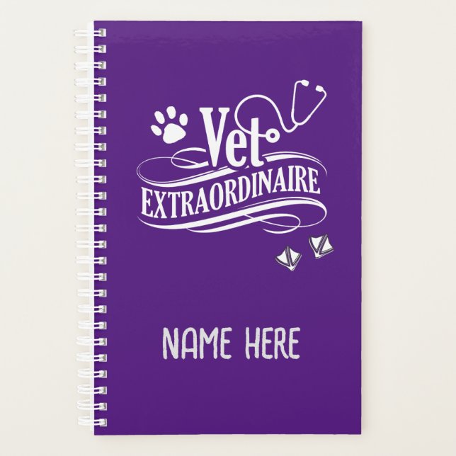 Personalised Veterinary Surgeon Extraordinaire Planner (Front)