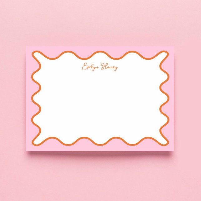 Personalised Vibrant Bold Colours Whimsical Wavy  Notepad (Creator Uploaded)