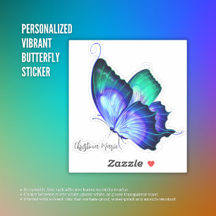 Personalised Vibrant Butterfly Sticker