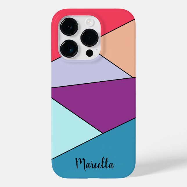 Personalised vibrant geometric Case-Mate iPhone case (Back)