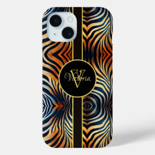 Personalised Vibrant Zebra Stripes: Colourful  iPhone 15 Case