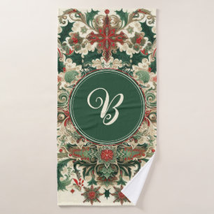 Personalised Victorian/Classic/Vintage Christmas Bath Towel