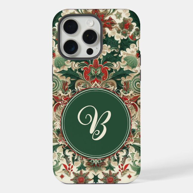 Personalised Victorian/Classic/Vintage Christmas iPhone Case (Back)